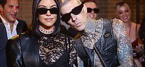 Kourtney Kardashian and Travis Barker at fashion show