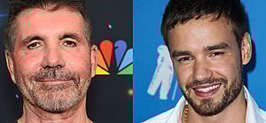 A photo collage of Simon Cowell and Liam Payne