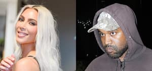 Portraits of Kim Kardashian and Kanye West