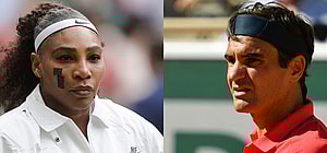 Portraits of Serena Williams and Roger Federer