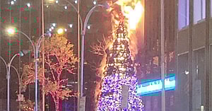 Fox News Christmas tree set on fire