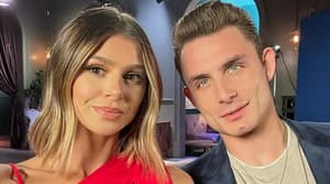 James Kennedy and Raquel Leviss pose together at an event