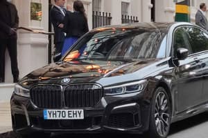 The BMW X7 owned by Tom Cruise parked outside The Grand Hotel on Church Street in Birmingham England on Tuesday August 24 the hours before it was stolen by car thieves early on Wednesday Augu