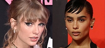Collage of Taylor Swift and Zoe Kravitz