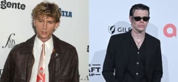 A photo collage of Machine Gun Kelly and Yungblud-