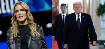 A side-by-side collage of Donald Trump and Megyn Kelly