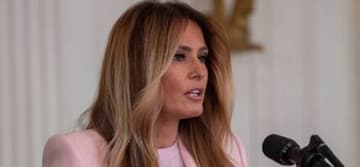 Melania Trump delivering a speech