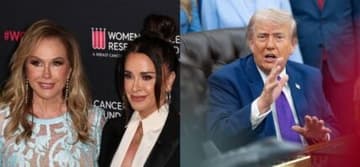 Kathy Hilton/Kyle Richards and Donald Trump.