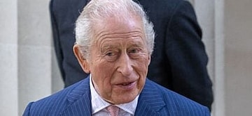 King Charles outside Buckingham Palace