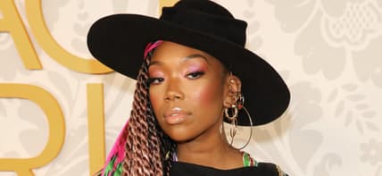 Brandy Norwood at 2019 Black Girls Rock! Awards red carpet arrivals in Newark, NJ