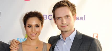 Meghan Markle and Patrick J. Adams at NBC Universal Press Tour