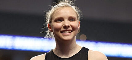 April 12, 2023: Jade Carey (University of Oregon) during podium training at the NCAA Women's Gymnastics Championships, held at Dickie's Arena in Fort Worth, Texas. Melissa J. Perenson/CSM(Credit Image: © Melissa J. Perenson/Cal Sport Media) Newscom/(Mega Agency TagID: csmphotothree081844.jpg) [Photo via Mega Agency]