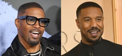 Jamie Foxx and Michael B Jordan on the red carpet