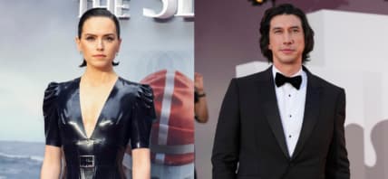 Daisy Ridley and Adam Driver