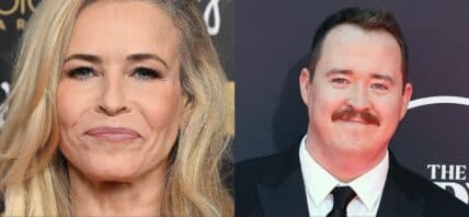 Chelsea Handler and Shane Gillis collage