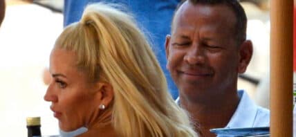 Alex Rodriguez enjoying lunch in Portofino with girl-friend Jaclyn Cordeiro and family in Portofino
