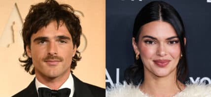 A photo collage of Jacob Elordi and Kendall Jenner