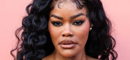 Teyana Taylor wearing an Ashi Studio SS26 Couture Dress and Christian Louboutin shoes arrives at the 2026 Billboard Women In Music
