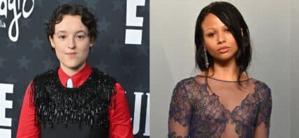 A side-by-side collage of Bella Ramsey and Myha'la