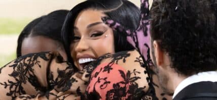 Cardi B smiling at Met Gala