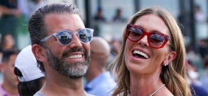 Donald Trump Jr. and Bettina Anderson at LIV GOLF 2025