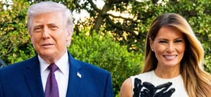 Donald and Melania Trump at the White House