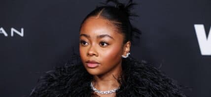 Skai Jackson posing on the red carpet.