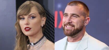 Taylor Swift, Travis Kelce photo collage