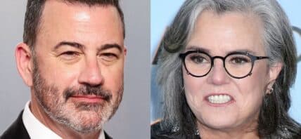 Jimmy Kimmel (left) Rosie O'Donnell (right)