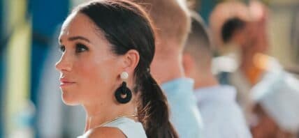 Meghan Markle at Colegio La Giralda in Bogota, Colombia