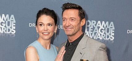 Hugh Jackman and Sutton Foster at The 88th Annual Drama League Awards