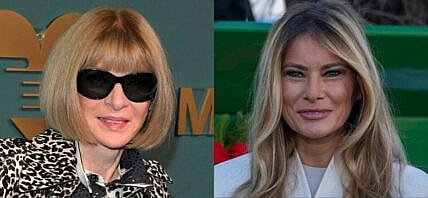 Anna Wintour and Melania Trump collage