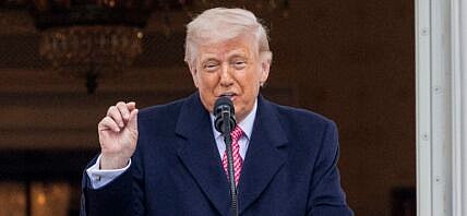 Donald Trump speaking to the nation