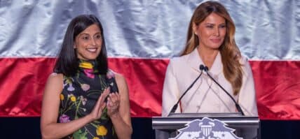 Usha Vance and Melania Trump at the 113th Annual First Lady's Luncheon