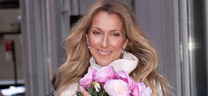 Celine Dion Departs Hotel in NYC in a Flowered Dress