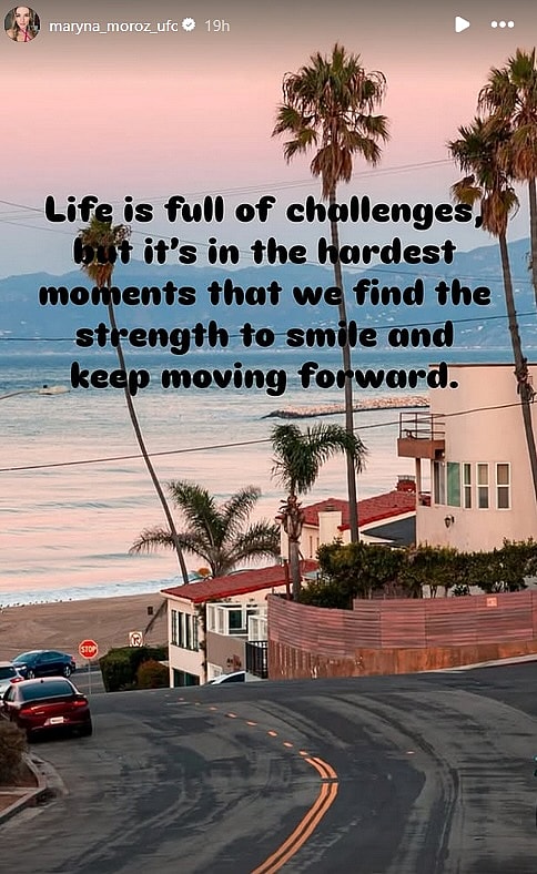 Maryna Moroz's Instagram Stories about life