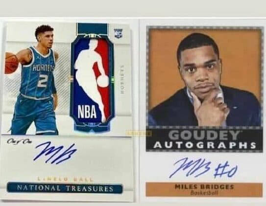 LaMelo Ball Miles Bridges autographs