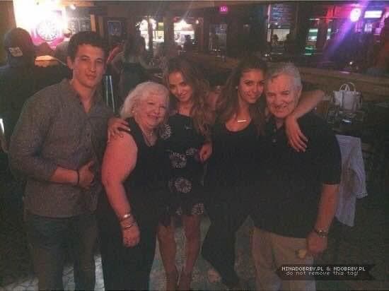 Miles Teller with Leona Flowers, pops, Kaleigh and Nina Dobrev