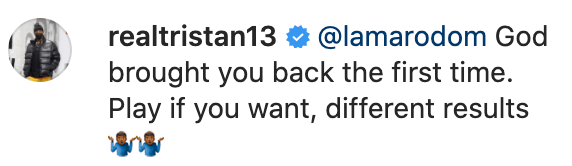 Tristan Thompson's comment about Lamar Odom