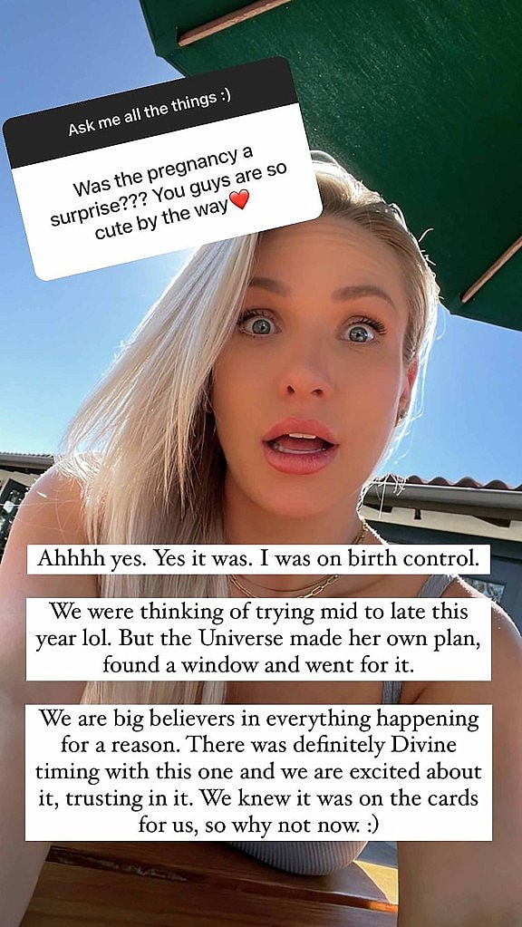 Sharna Burgess' post on her Instagram story