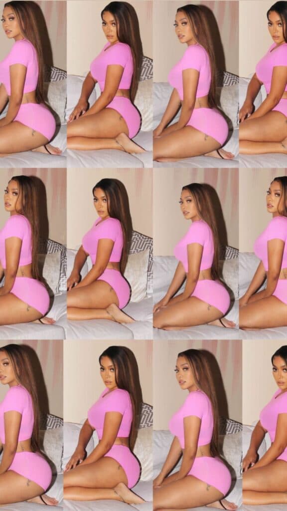 La La Anthony modeling SKIMS