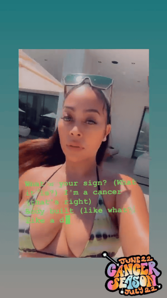 La La Anthony celebrating Cancer season.