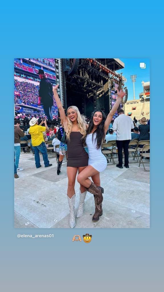 Olivia Dunne and Elena Arenas posing.