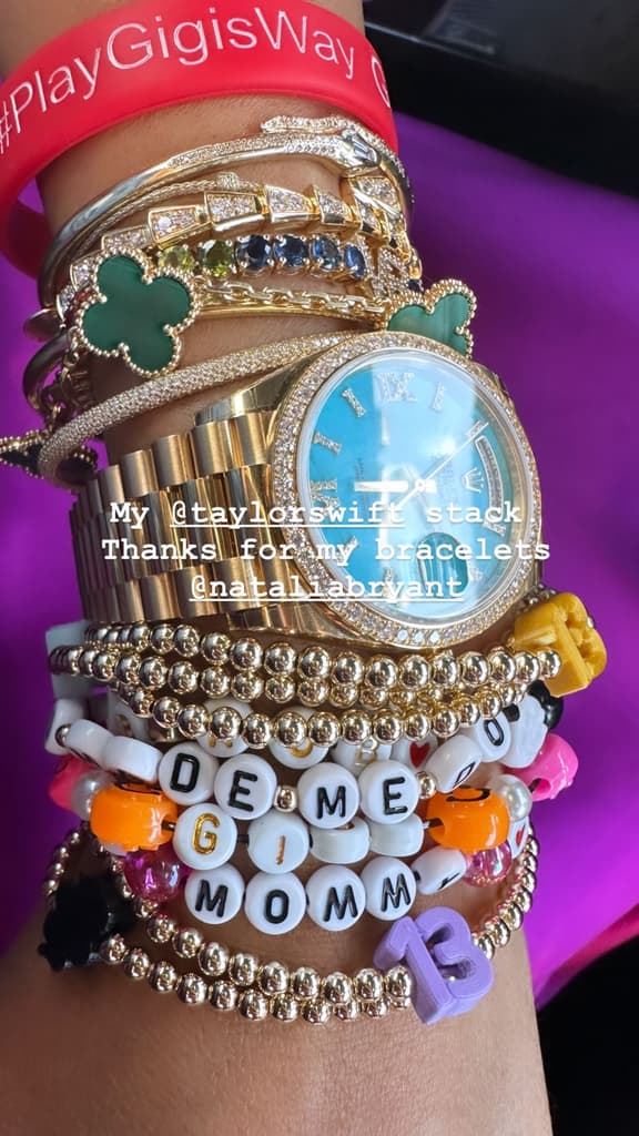 Vanessa Bryant's Instagram story with text