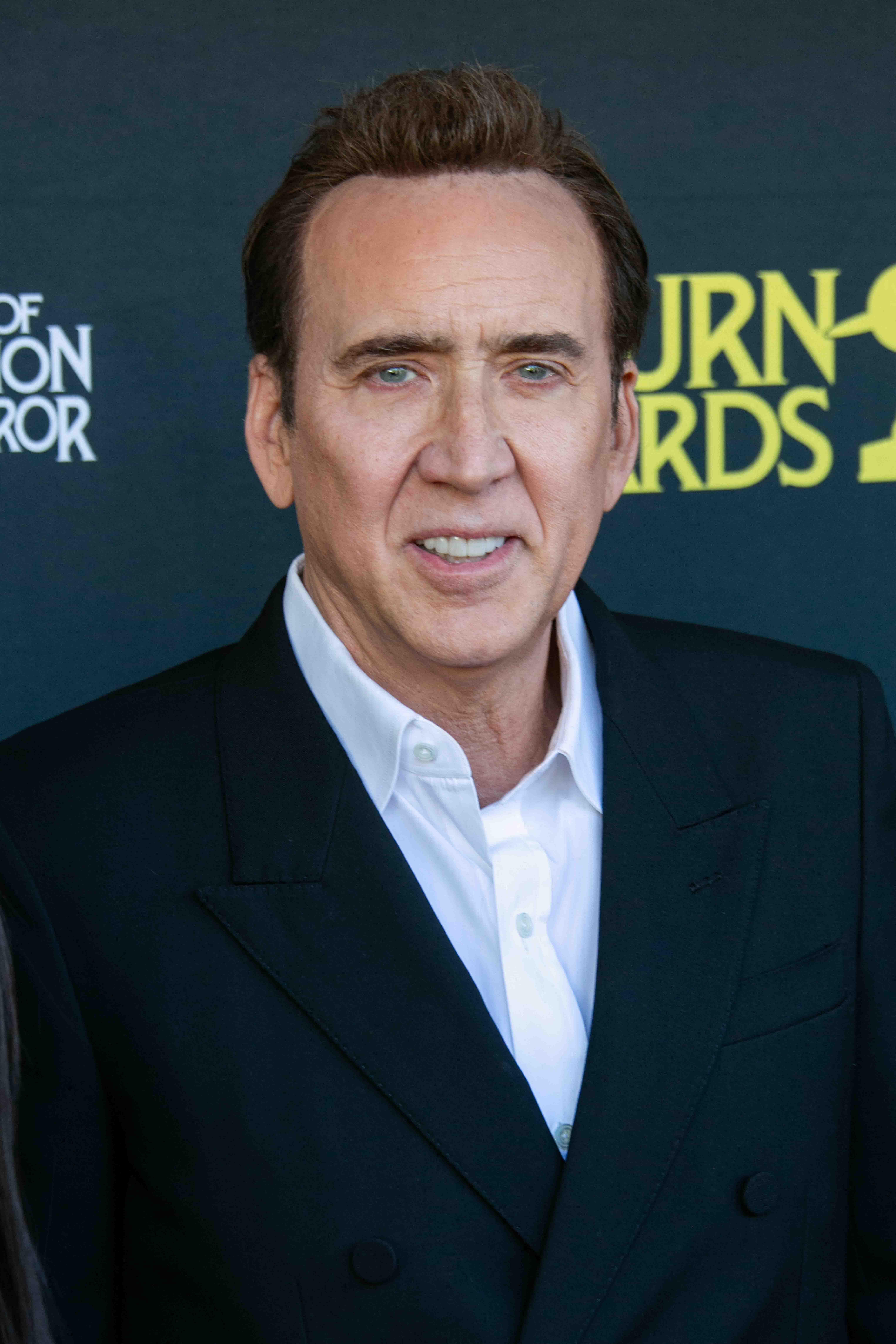 Nicolas Cage at 52nd Annual Saturn Awards on February 2, 2025, in Universal City, California.