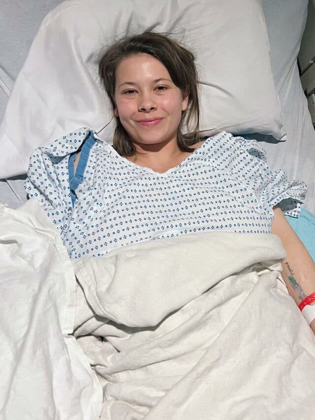 Bindi Irwin in hospital bed