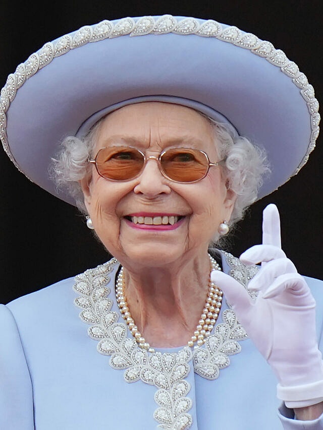 Trooping the Colour in The Queen's Platinum Jubilee Year, at Buckingham Palace, London, UK, on the 2nd June 2022. 02 Jun 2022 Pictured: Queen, Queen Elizabeth.