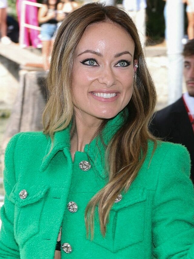 Olivia Wilde arrives at the Casino Palace during the 79th Venice International Film Festival