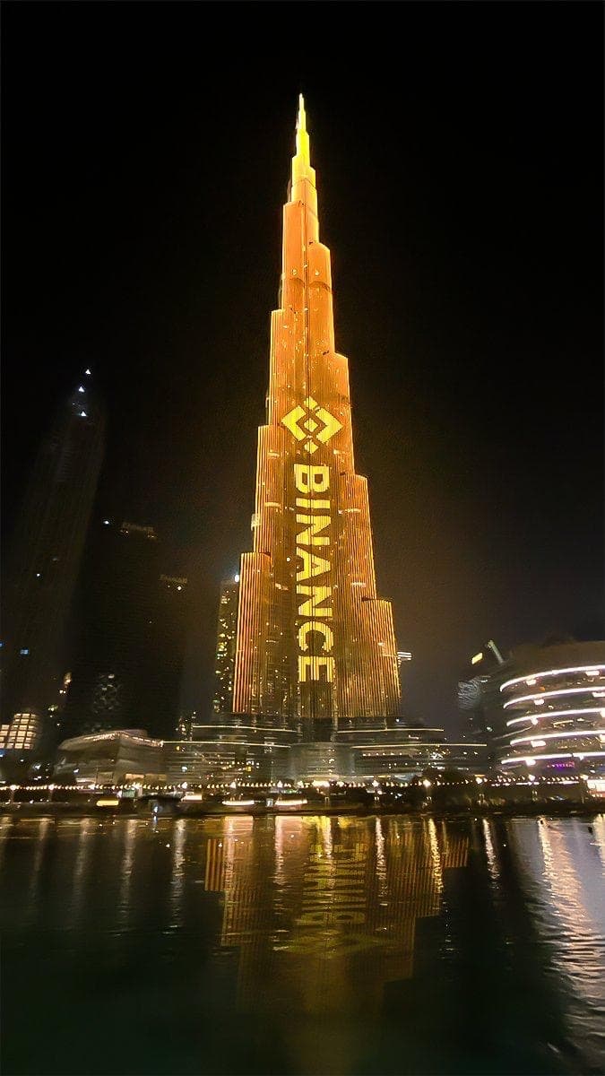 Paris Hilton PUMPED For Binance's Lighting Up The World's Tallest Building