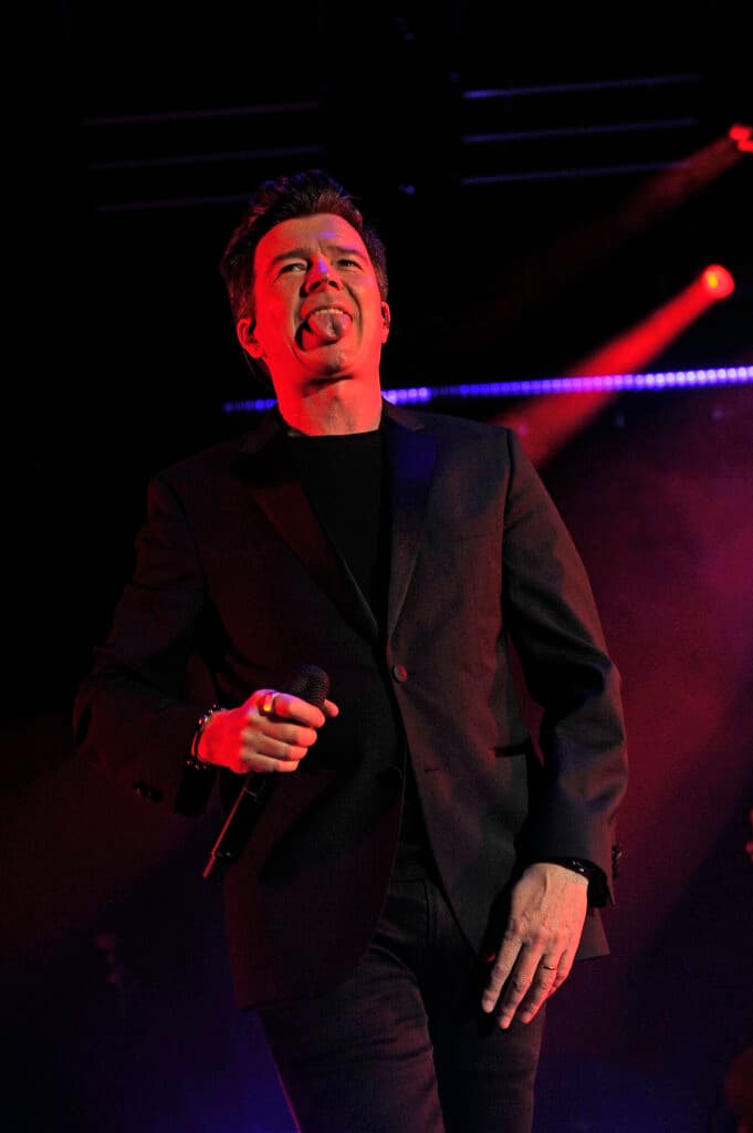 Rick Astley performing at Eventim Apollo